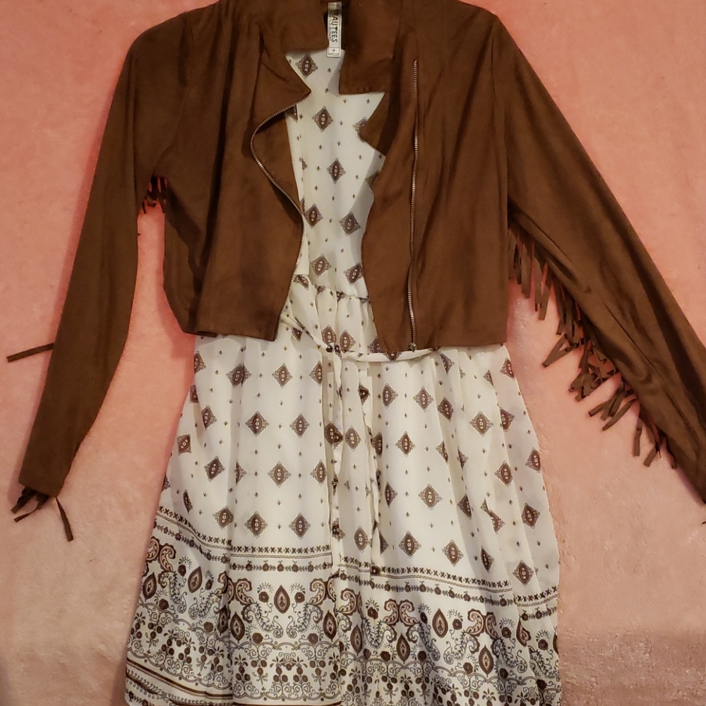 Brown dress w/matching jacket